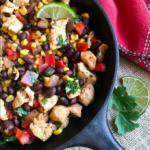 Chicken and Black Bean Burrito Skillet