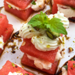 Watermelon, Whipped Feta, & Basil Bites