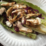 Oven “Grilled” Romaine with Roasted Chicken Salad