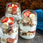 Strawberry-Banana Granola Parfaits