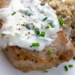 Boneless Pork Chops with Creamy Chive Pan Sauce