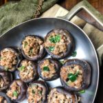 Spicy Turkey Stuffed Mushrooms 