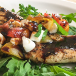 Mozzarella Butterflied Chicken Breasts with Balsamic Glaze