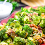 Roasted Broccoli and Raisin Salad with a Yogurt Dressing