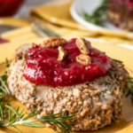 Pecan Crusted Pork Chops with Plum Sauce