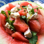 Watermelon Feta Salad with Lime-Cilantro Vinaigrette
