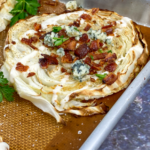 Loaded Cabbage Steaks With Blue Cheese Dressing