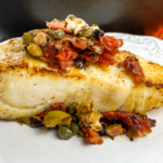 White Fish with Sun-Dried Tomato Tapenade