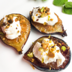 Roasted Figs with Homemade Labneh & Pistachios