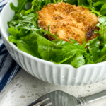 Mixed Green Salad with Warm Goat Cheese Croutons
